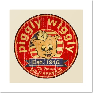 Retro Piggly wiggly Posters and Art